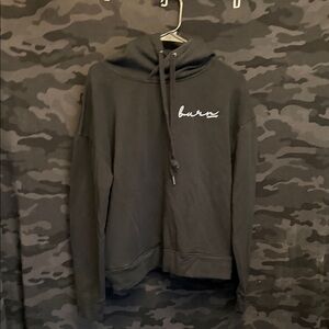 Women's Black Script Logo Hoodie Sweatshirt